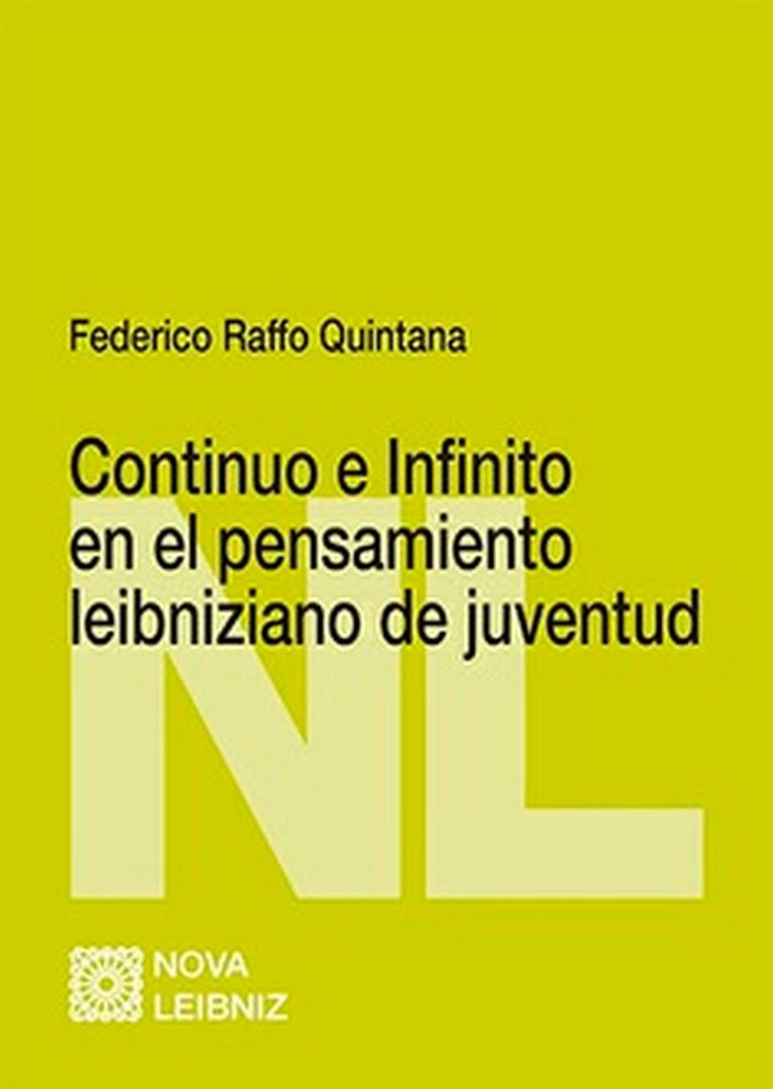 Continuo e Infinito en el pensamiento leibniziano de juventud, de Raffo Quintana, Federico | portada del libro