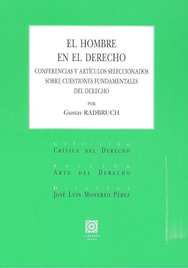 El hombre en el Derecho, de Radbruch, Gustav | portada del libro