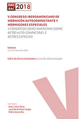 HAC 2018. V congreso iberoamericano de hormigón autocompactante y hormigones especiales | portada del libro