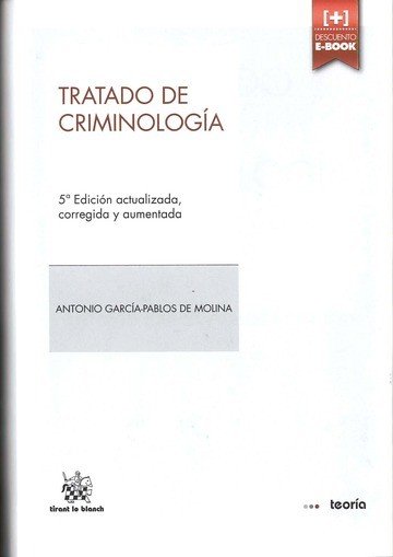 Tratado de Criminología 5ª Edición 2014, de García-Pablos de Molina | portada del libro