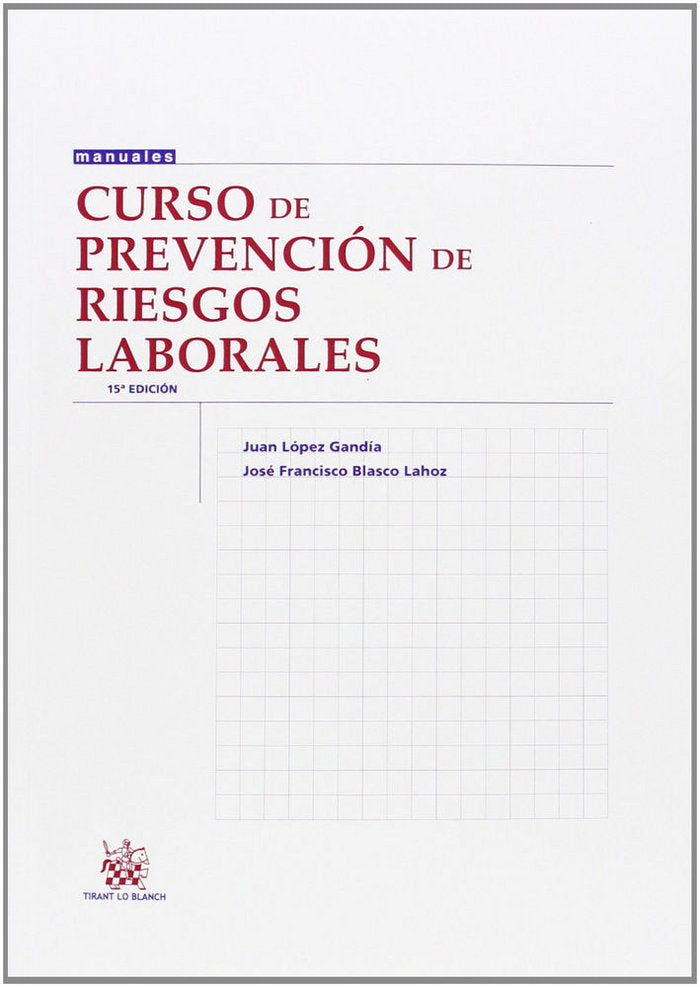 Curso de Prevención de Riesgos Laborales, de Lñopez Gandía | portada del libro