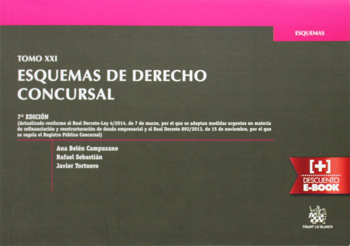 Tomo XXI Esquemas de Derecho Concursal, de Campuzano Laguillo#y otros | portada del libro
