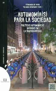 Autonomia (s) para la sociedad, de DE HARO#MENENDEZ | portada del libro