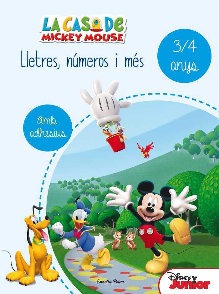 La casa de Mickey Mouse. Lletres, números i més 3/4, de Disney | portada del libro