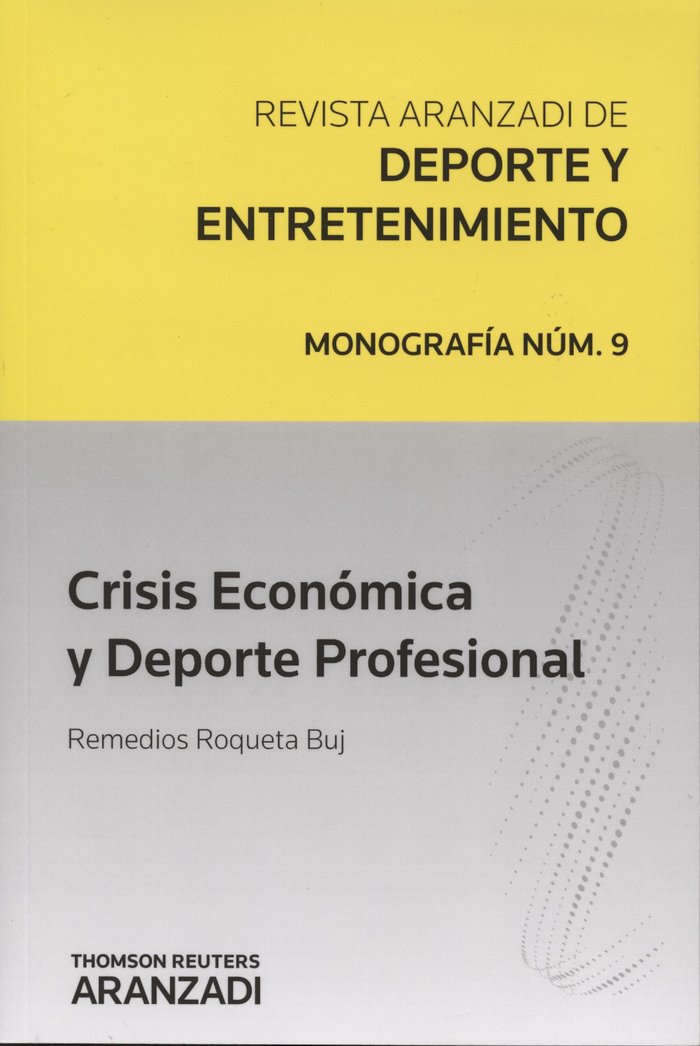 Crisis económica y deporte profesional, de Roqueta Buj, Remedios | portada del libro