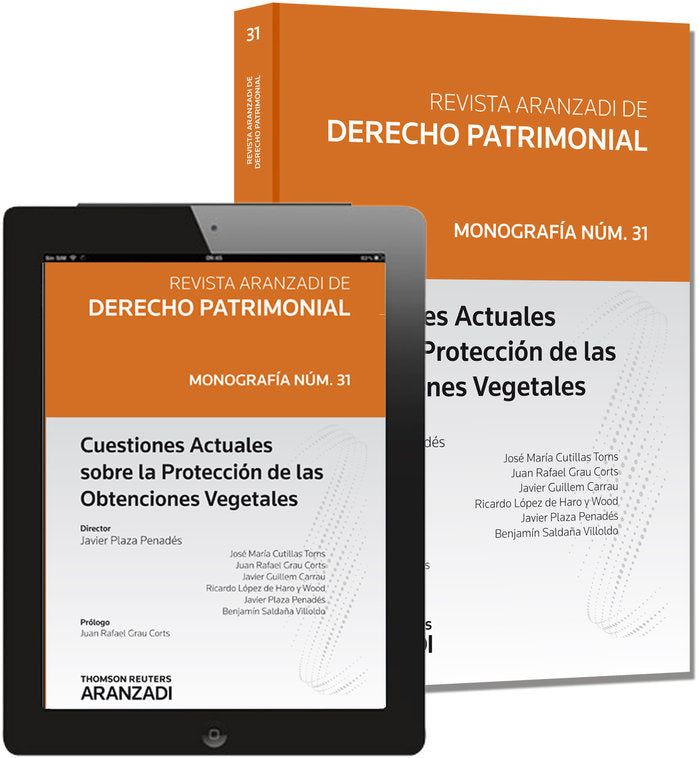 Cuestiones actuales sobre la protección de las obtenciones vegetales, de Cutillas Torn, José María | portada del libro