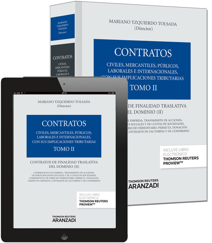 Tomo II. Contratos de Finalidad Traslativa del Dominio II (Papel + e-book), de Yzquierdo Tolsada, Mariano | portada del libro