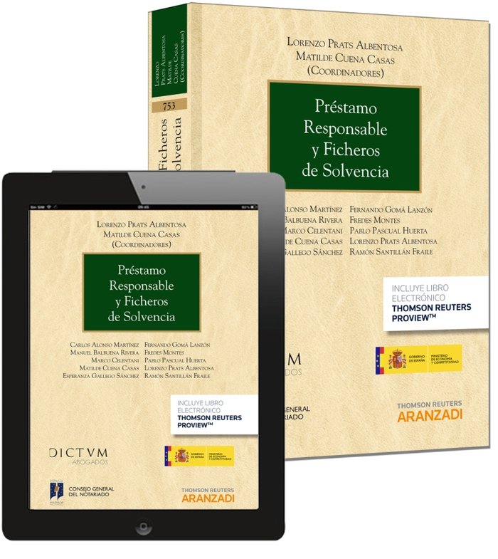 Préstamo responsable y ficheros de solvencia (Papel + e-book), de Alonso, Carlos | portada del libro