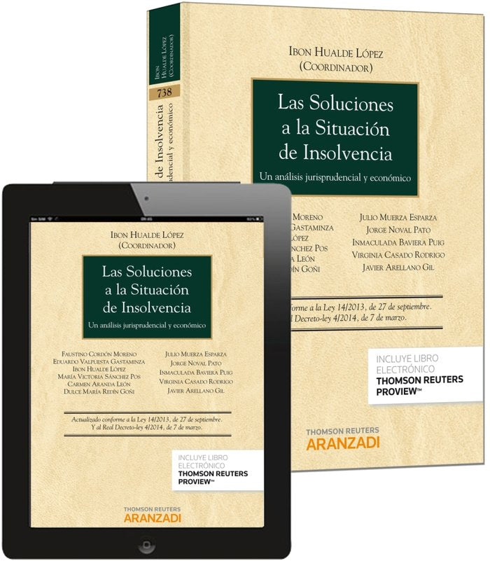 Las soluciones a la situación de insolvencia (Papel + e-book), de Hualde López, Ibon | portada del libro