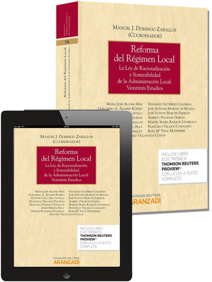 Reforma del Régimen Local (Papel + e-book), de Domingo Zaballos, Manuel | portada del libro
