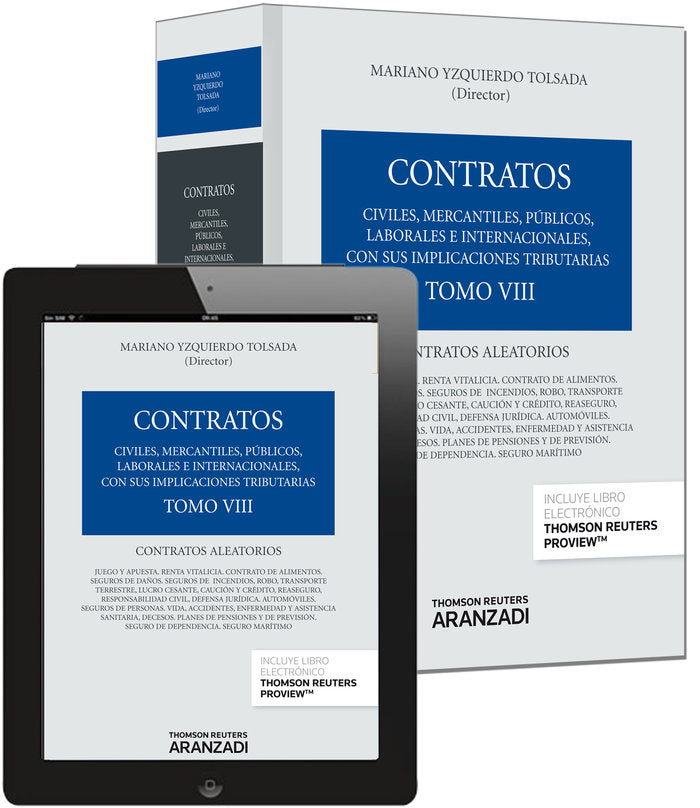 Tomo VIII. Contratos aleatorios (Papel + e-book), de Yzquierdo Tolsada, Mariano | portada del libro