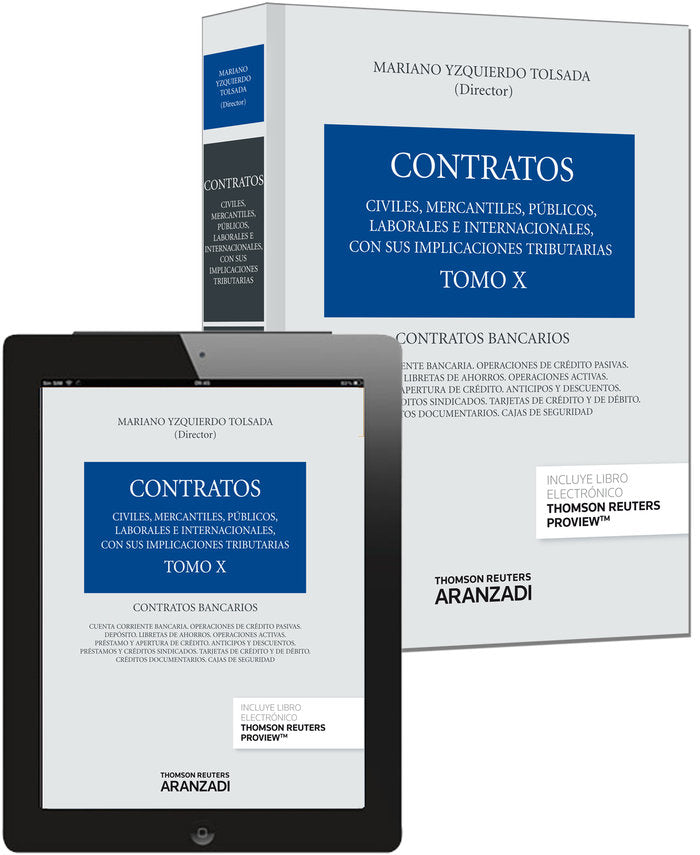 Tomo X. Contratos bancarios (Papel + e-book), de Recalde Castells, Juan Andrés | portada del libro