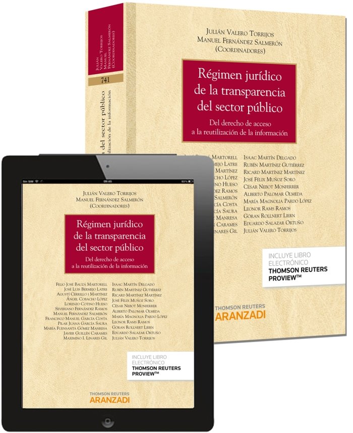Régimen jurídico de la transparencia en el sector público (Papel + e-book), de Fernández Salmerón, Manuel | portada del libro