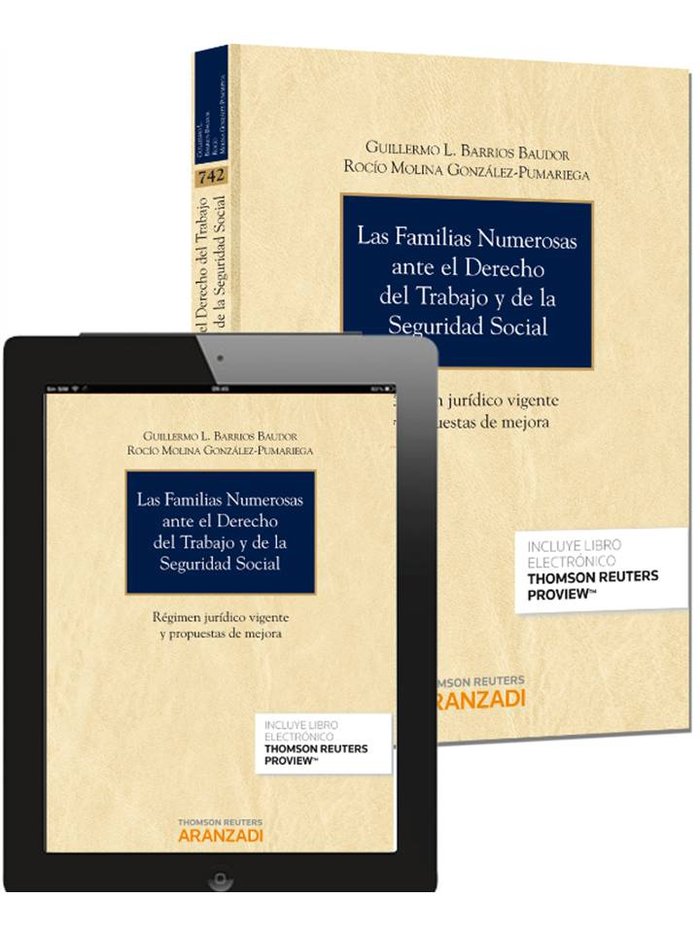 Las familias numerosas ante el Derecho del Trabajo y de la Seguridad Social (Papel + e-book), de Barrios Baudor, Guillermo L.