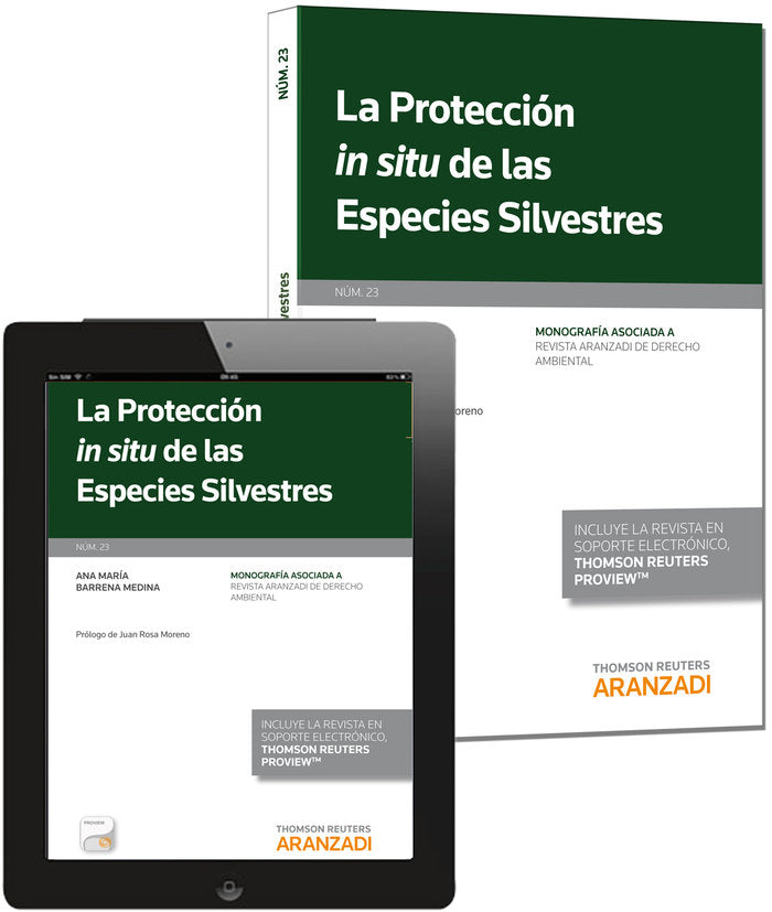 La protección in situ de las especies silvestres (Papel + e-book), de Barrena Medina, Ana María | portada del libro
