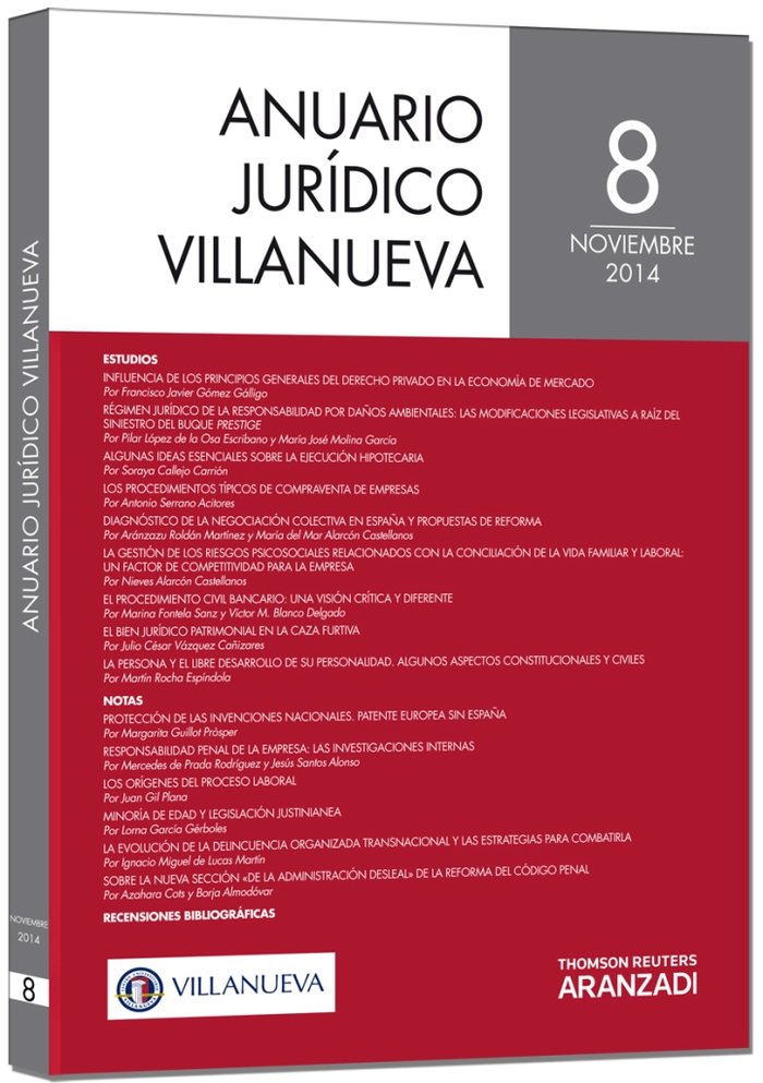 Anuario Jurídico Villanueva, de Carabante Muntada, José Mª | portada del libro