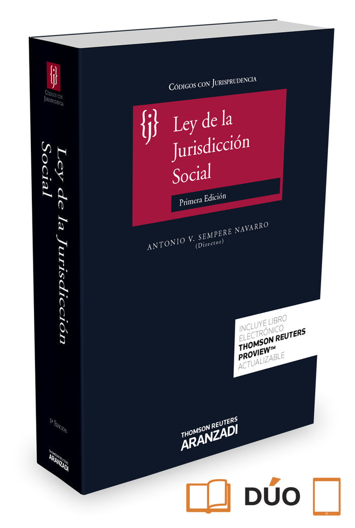 Ley de la Jurisdicción Social con Jurisprudencia (Papel + e-book), de Sempere Navarro, Antonio V. | portada del libro