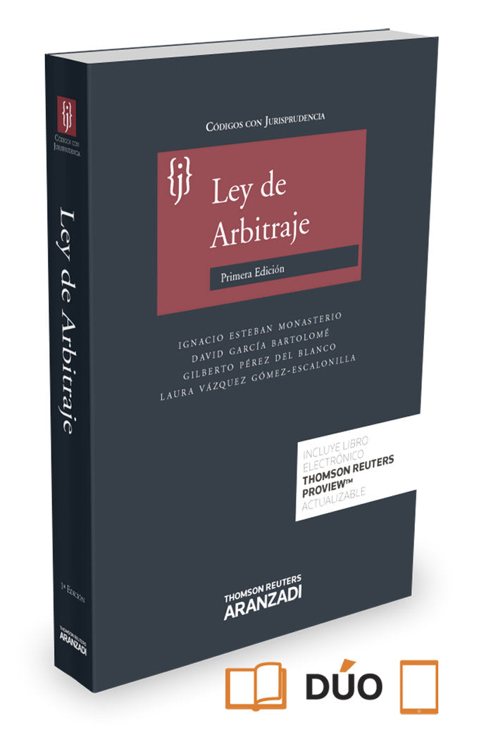 Ley de Arbitraje con Jurisprudencia (Papel + e-book), de Pérez del Blanco, Gilberto | portada del libro