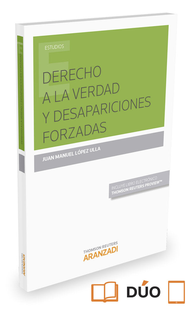 Derecho a la verdad y desapariciones forzadas (Papel + e-book), de López Ulla, Juan Manuel | portada del libro
