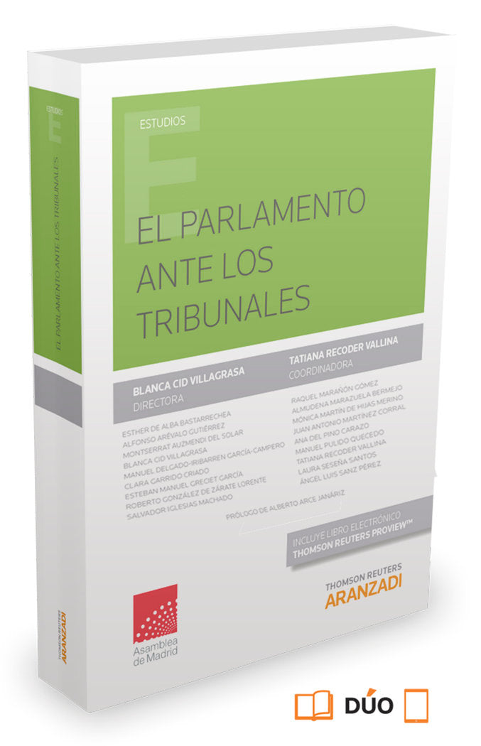 El Parlamento ante los tribunales (Papel + e-book), de Cid Villagrasa, Blanca | portada del libro