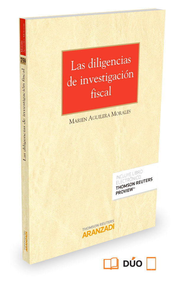 Las diligencias de investigación fiscal (Papel + e-book), de Aguilera Morales, Marien | portada del libro
