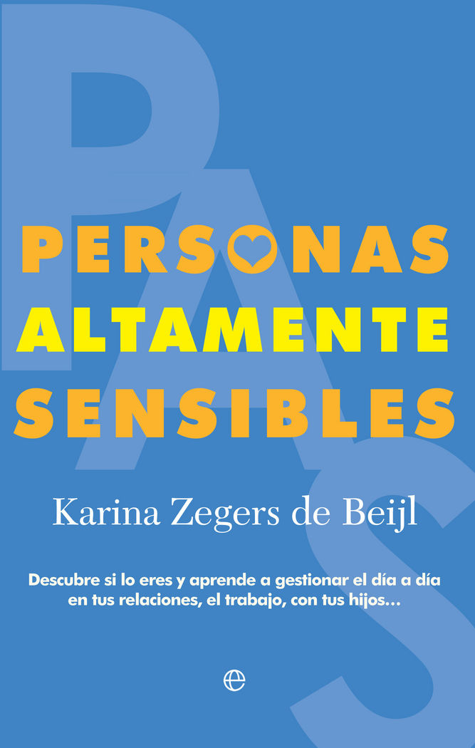 Personas Altamente Sensibles, de Zegers de Beijl, Karina | portada del libro