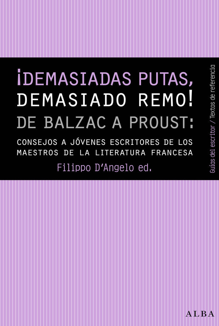 ¡Demasiadas putas, demasiado remo!, de D'Angelo, Filippo | portada del libro