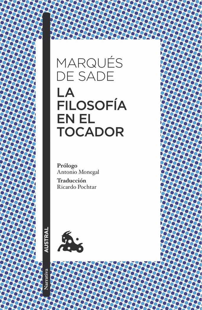 La filosofía en el tocador, de Marqués de Sade | portada del libro