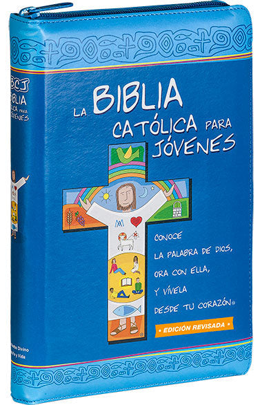BIBLIA CATOLICA PARA JOVENES. DOS TINTAS SIMIL CREMALLERA, de VV.AA. | portada del libro