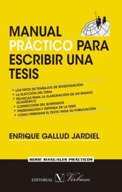 Manual práctico para escribir una tesis | portada del libro
