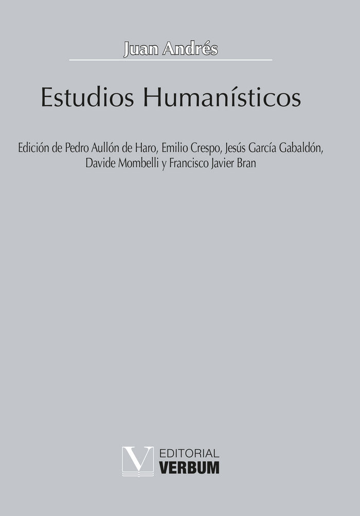 Estudios humanísticos, de Andrés, Juan | portada del libro