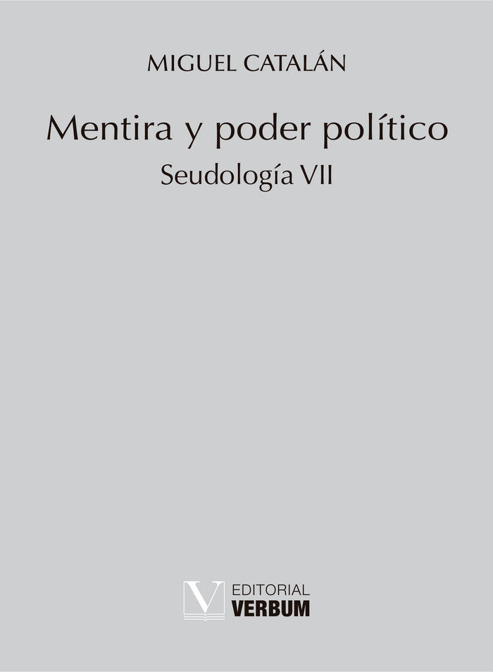 Mentira y poder político, de Catalán González, Miguel | portada del libro