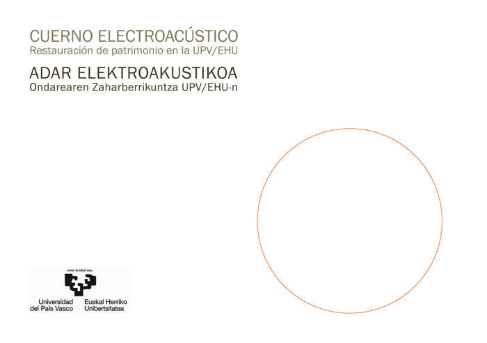 CUERNO ELECTROACUSTICO RESTAURACION DE PATRIMONIO EN LA UPV | portada del libro