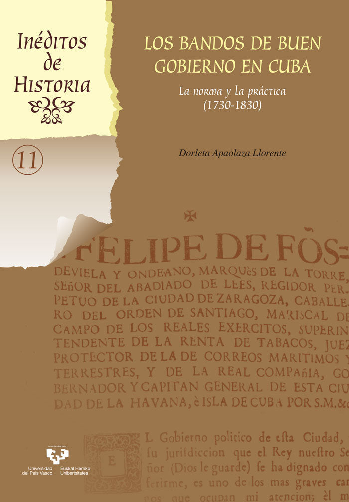 Los bandos de buen gobierno en Cuba, de Apaolaza Llorente, Dorleta | portada del libro