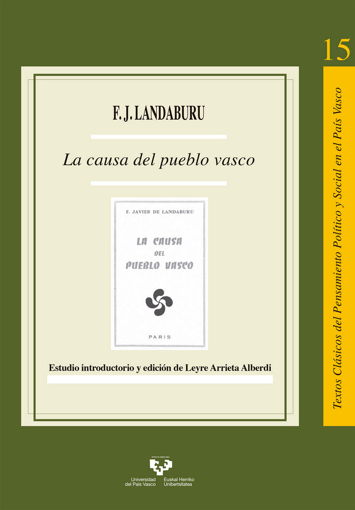 La causa del pueblo vasco, de Landaburu Fernández, Francisco Javier de | portada del libro