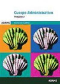 Temario 2 Cuerpo Administrativo Xunta de Galicia, de Varios autores | portada del libro