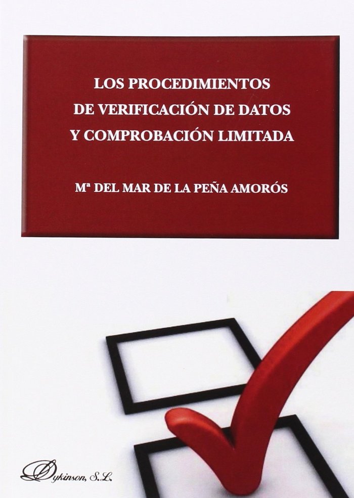 Los procedimientos de verificación de datos y comprobación limitada, de Peña Amorós | portada del libro