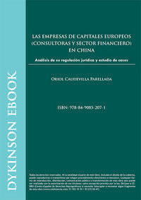 Las empresas de capitales europeos. Consultoras y sector financiero en China, de Caudevilla Parellada | portada del libro