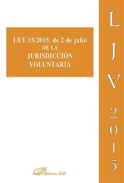 Ley 15/2015, de 2 de julio de la Jurisdicción Voluntaria, de Dykinson | portada del libro