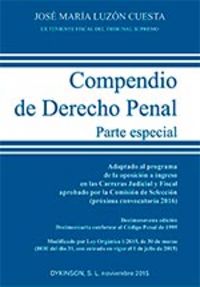 Compendio de Derecho Penal. Parte Especial, de Luzón Cuesta | portada del libro