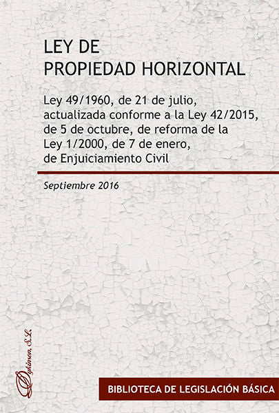 Ley de Propiedad Horizontal, de DYKINSON | portada del libro