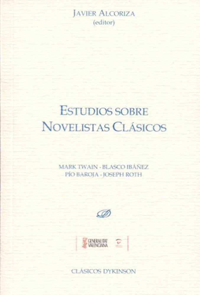 Estudios sobre novelistas clásicos, de Alcoriza Vento, Javier | portada del libro