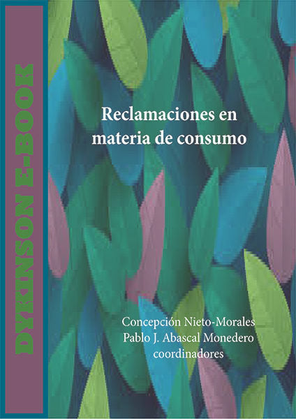Reclamaciones en materia de consumo, de Nieto Morales | portada del libro
