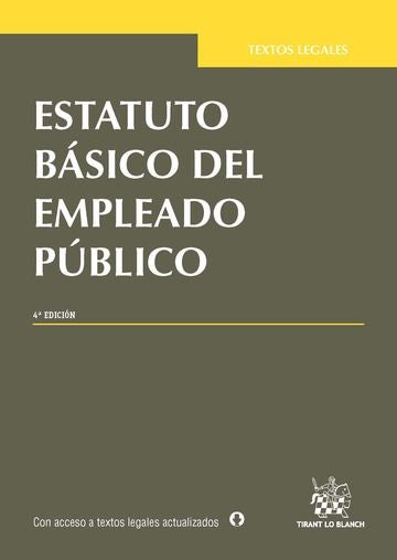 Estatuto básico del empleado público 4ª Edición 2015, de BLASCO LAHOZ | portada del libro