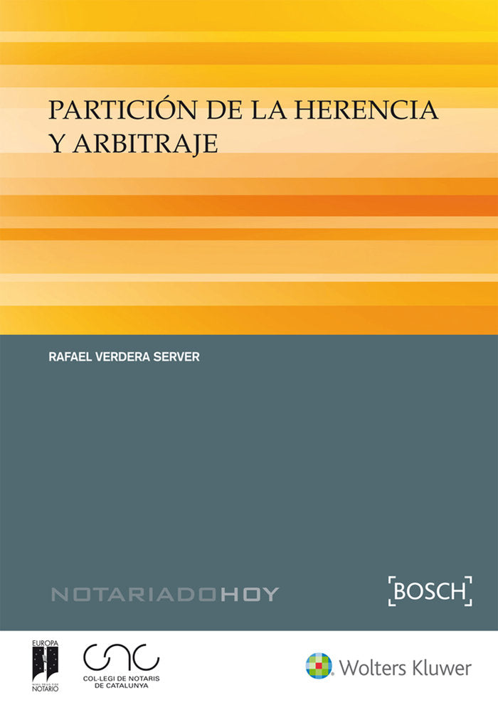 Partición de la herencia y arbitraje, de Verdera Server, Rafael | portada del libro
