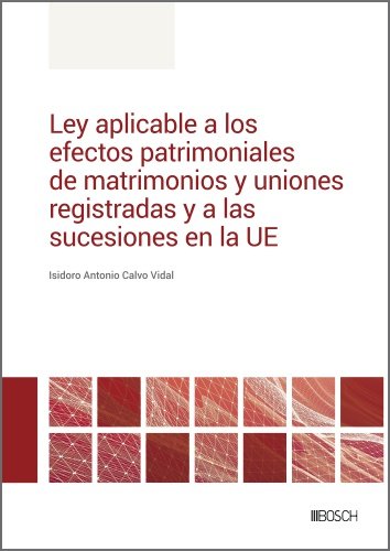 LEY APLICABLE A LOS EFECTOS PATRIMONIALES DE MATRIMONIOS Y UNIONES REGISTRADAS Y, de CALVO VIDAL, ISIDORO ANTONIO | portada d
