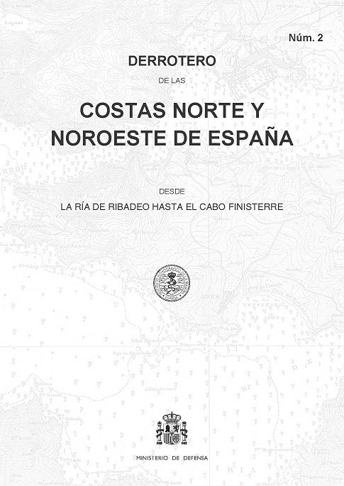 Derrotero de las costas norte y noroeste de España desde la ría de Ribadeo hasta el cabo finisterre | portada del libro