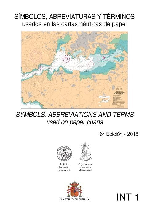 Símbolos, abreviaturas y términos usados en las cartas náuticas (INT1) | portada del libro