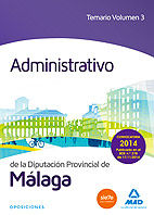 Administrativo de la Diputación de Málaga. Temario Volumen 3, de MARTOS NAVARRO | portada del libro