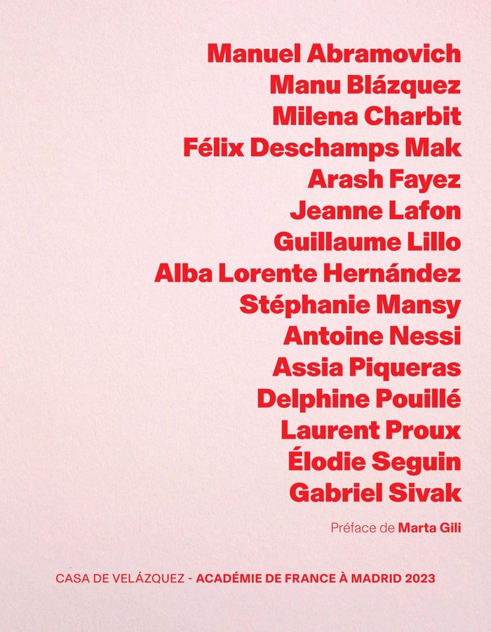 CASA DE VELAZQUEZ ACADEMIE DE FRANCE A MADRID 2023, de VARIOS AUTORES | portada del libro